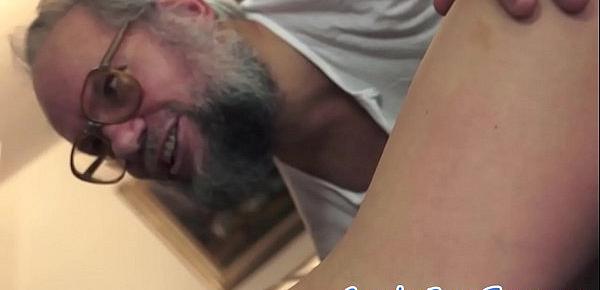  Sweet teen pussylicked and fucked by grandpa